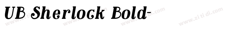 UB Sherlock Bold字体转换